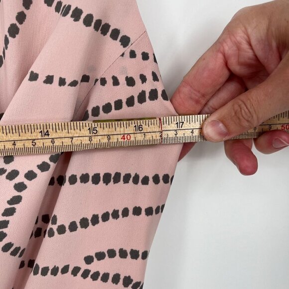 Cabi Sophia Faux Wrap Top Blouse Size 6 Blush Pink Adjustable Straps Peplum 273 - Picture 10 of 11